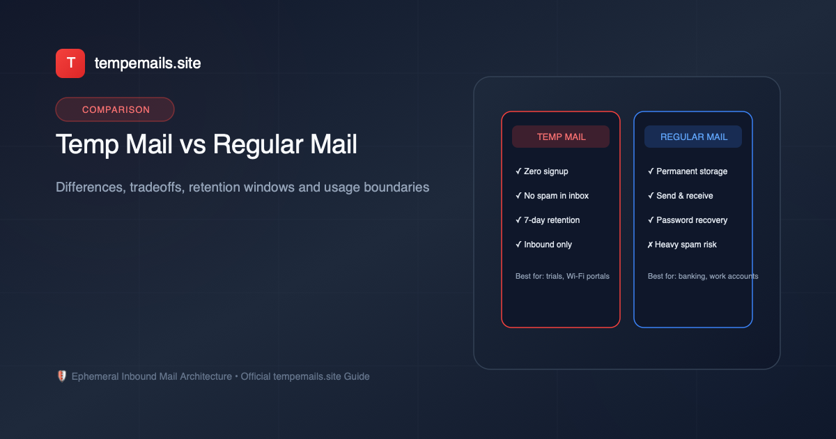 Comparison between permanent personal email and disposable mail privacy